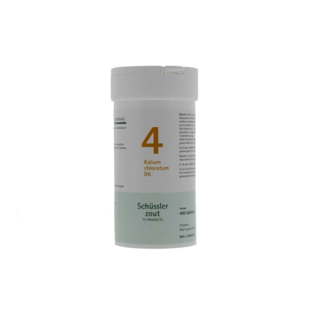 Pfluger Schussler Zout nr 4 Kalium Chloratum D6400 tabletten