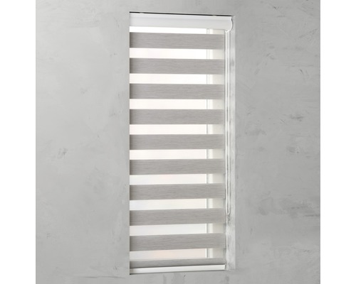 Soluna dubbel rolgordijn Ikaria D-R14 met cassette grijs 60x175 cm
