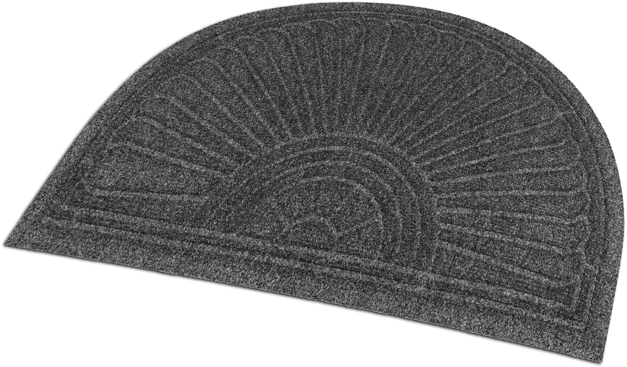 wash+dry by Kleen-Tex Fussmatte »DUNE Halfmoon dark grey« halbrund 8 mm Höhe Schmutzfangmatte, rutschhemmend, In- und Outdoor geeignet, waschbar