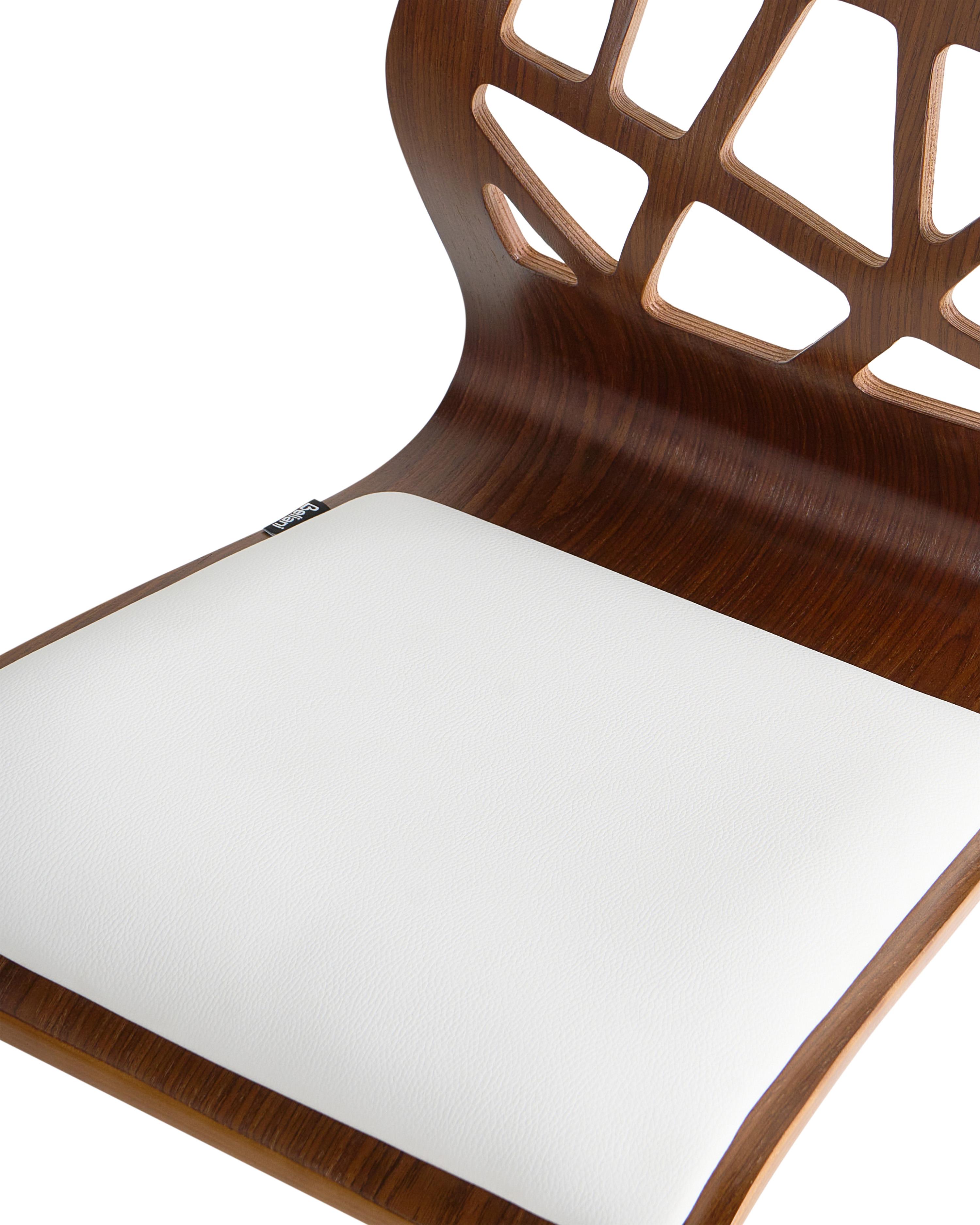 Set van 2 barstoelen PETERSBURG Kunstleer Wit/zwart