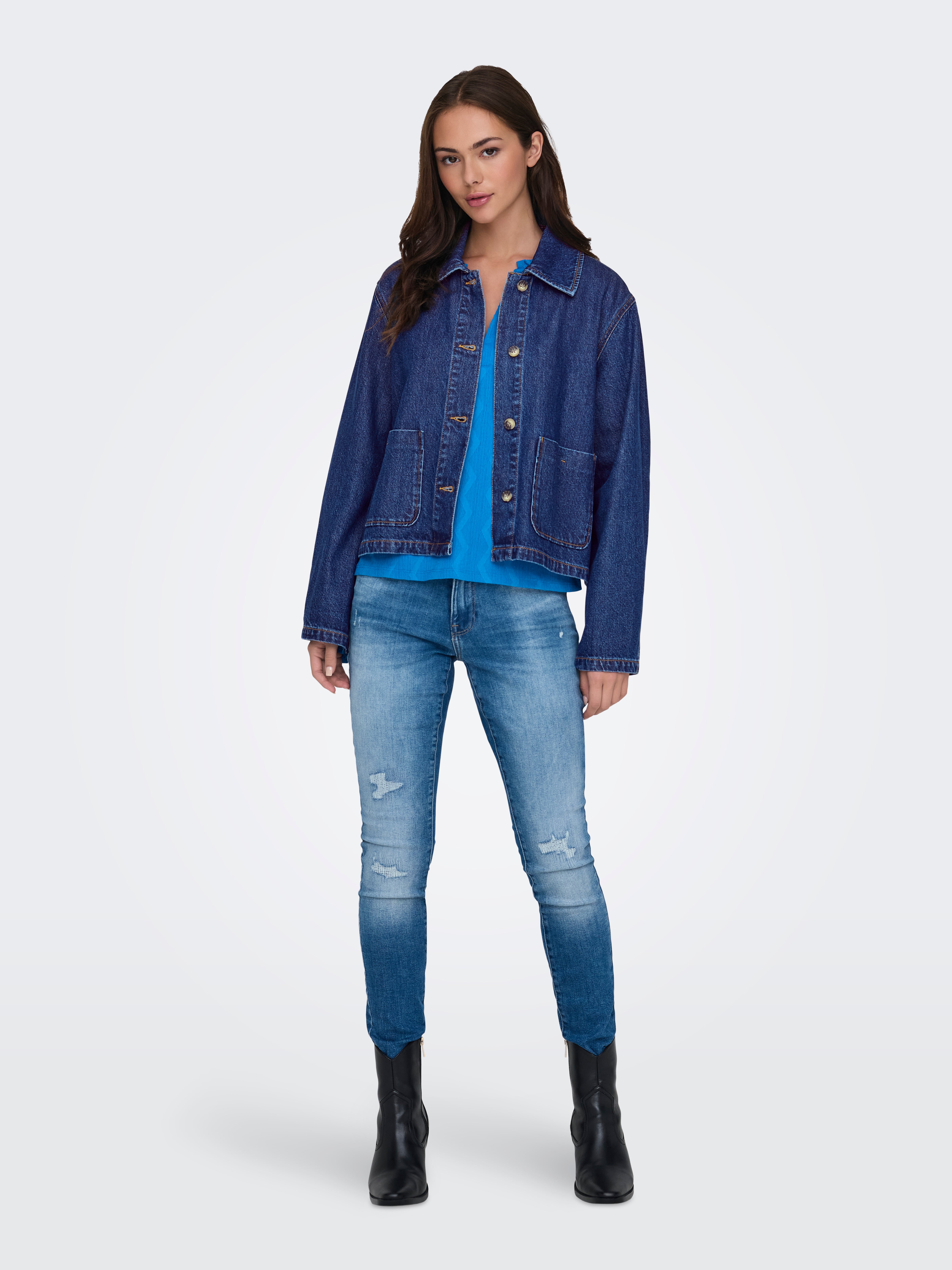 ONLLERIN Jeansjacke Dark Blue Denim