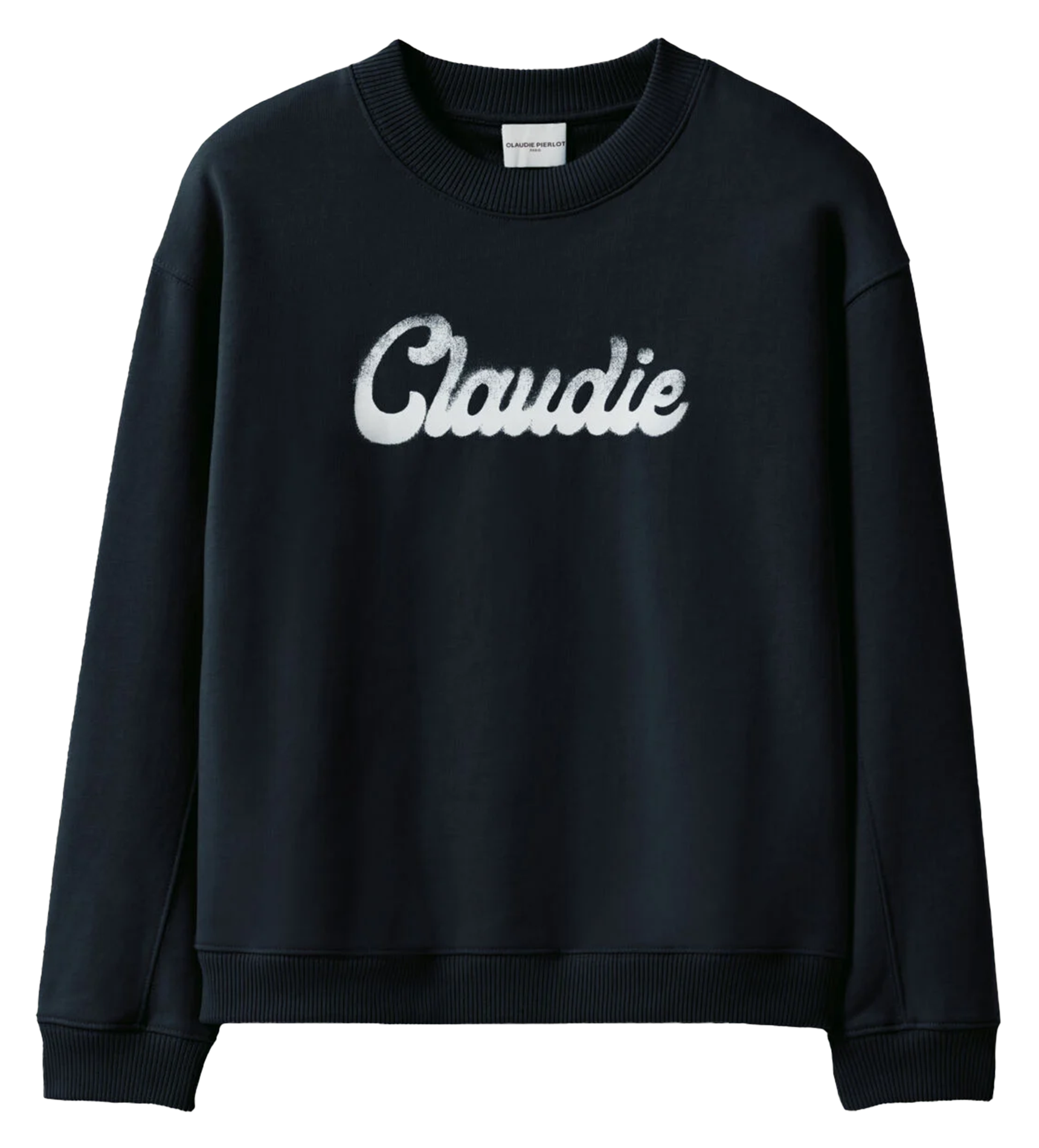 Sweatshirt ample imprimé en coton | Bleu