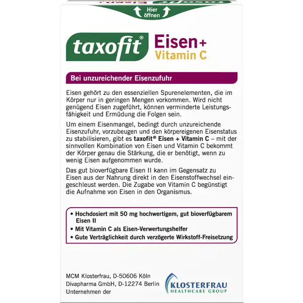 Eisen + Vitamin C Kapseln