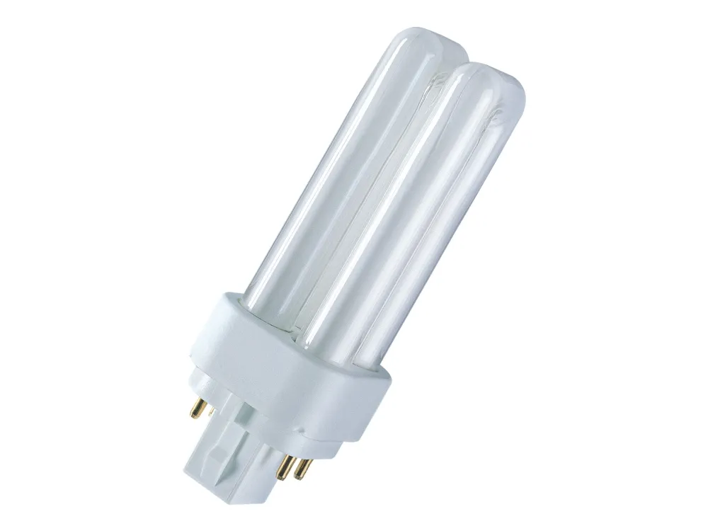 OSRAM DULUX D/E - Ikke-integreret kompakt fluorescerende lyspære - form: T12X2 - G24q-1 - 13.7 W - klasse G - varmt hvidt lys - 3000 K