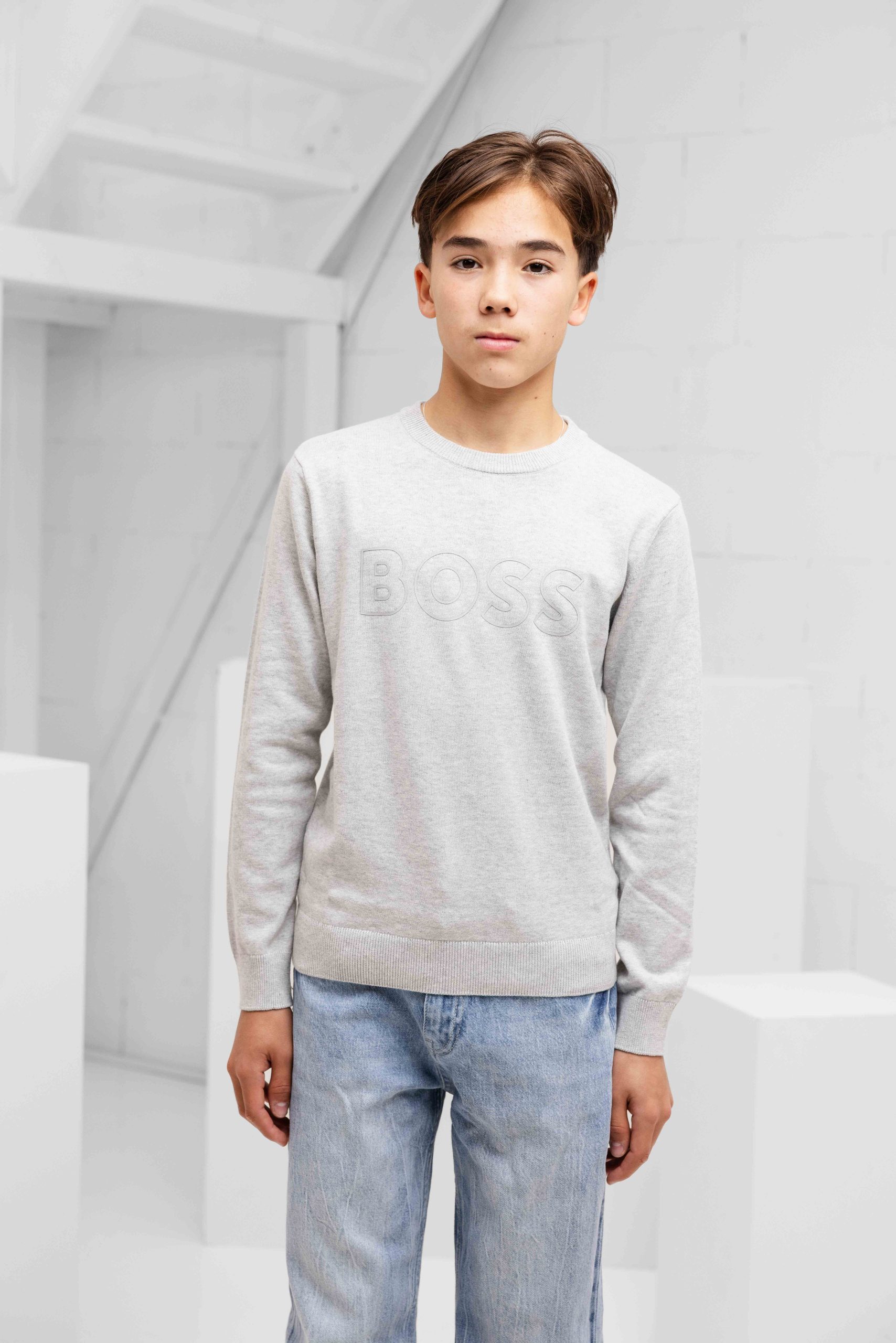 Hugo Boss Sweater Kids Grijs