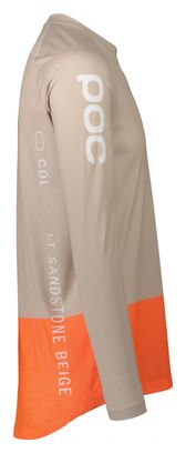 Maillot Manches Longues Poc MTB Pure Beige / Orange