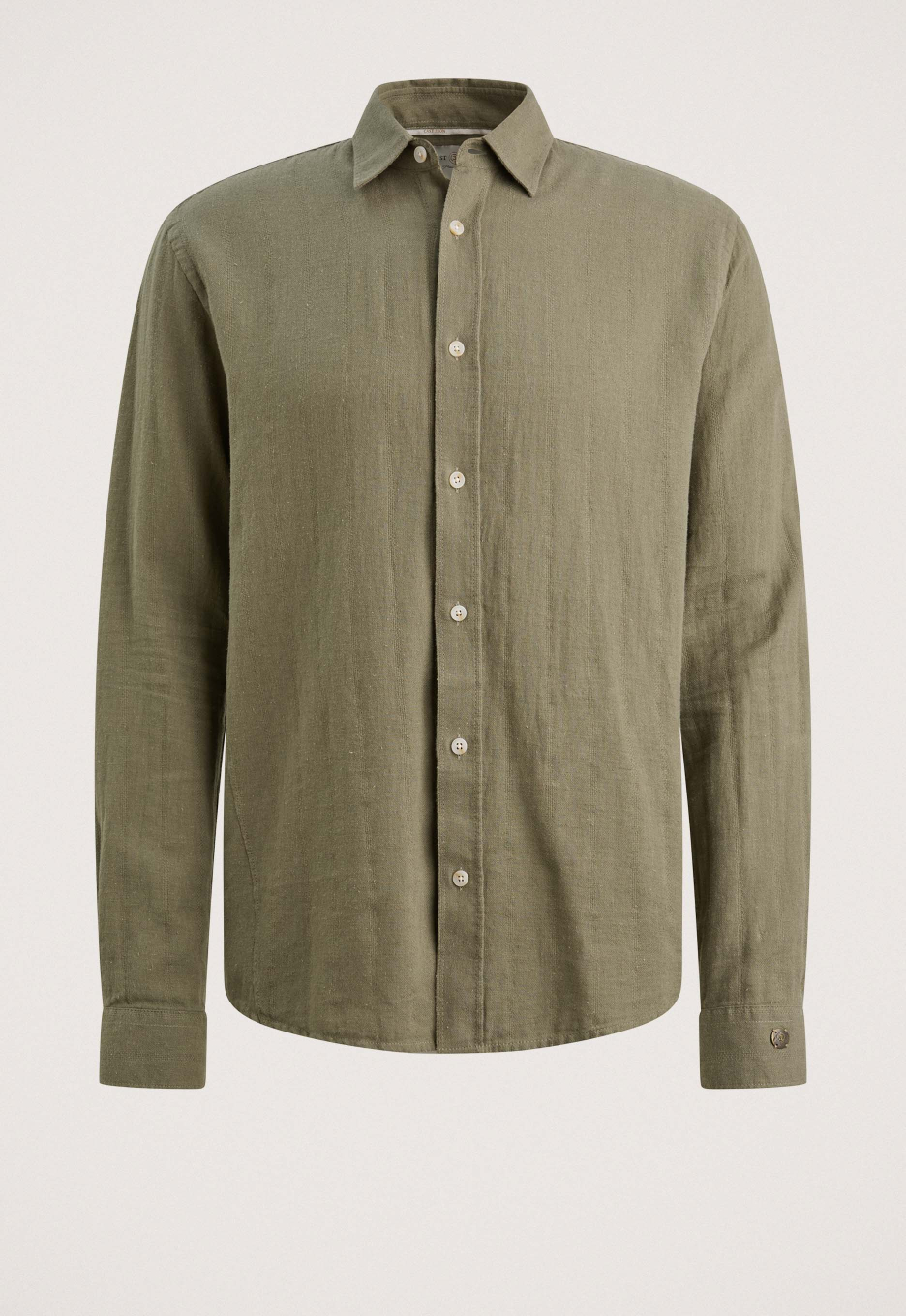 Cast Iron Cotton Linen Structure Overhemd