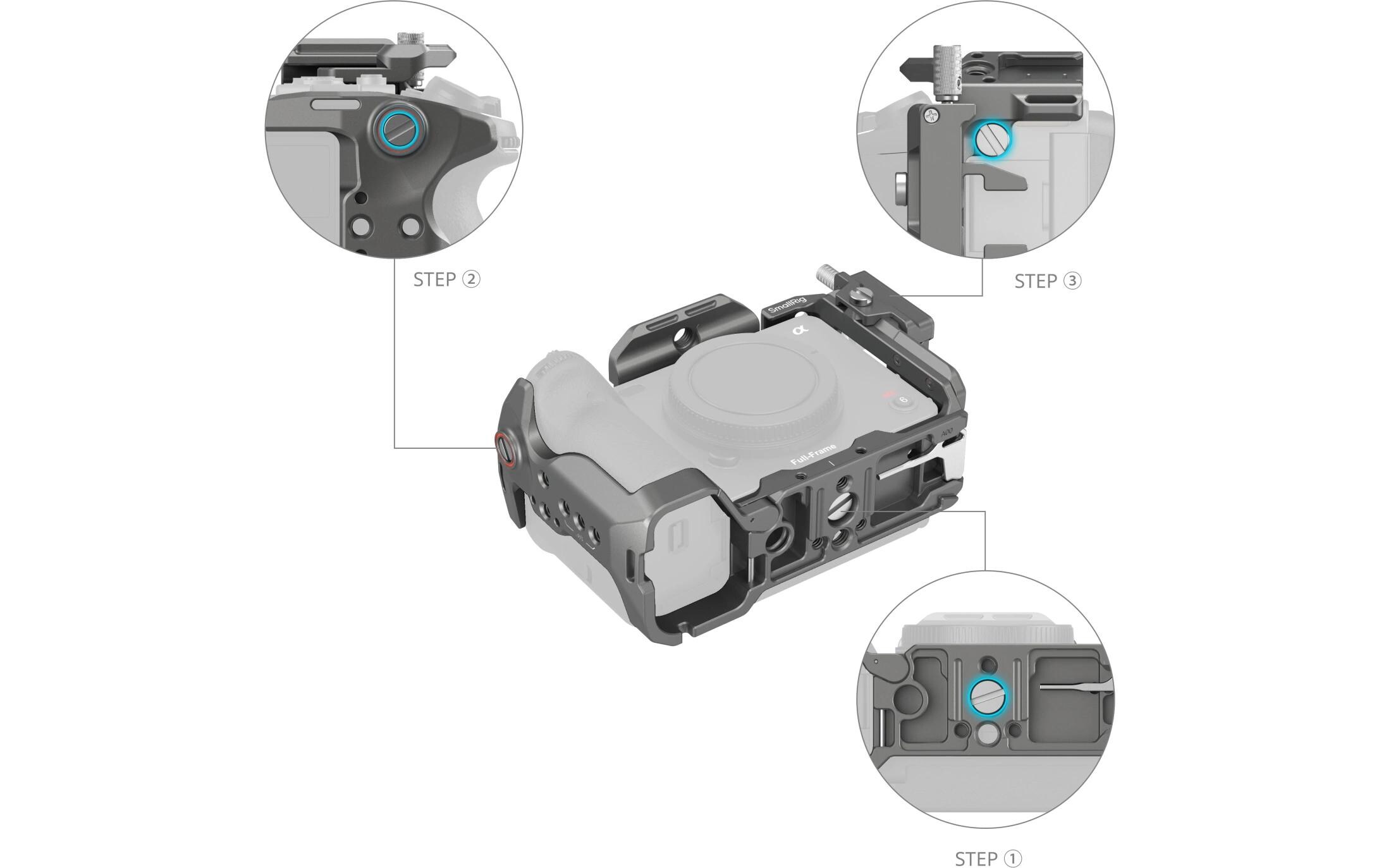 Cage HawkLock Quick Release Kit für Sony FX3 / FX30<br>Schützt die Kamera und bietet Anschlussmöglichkeiten