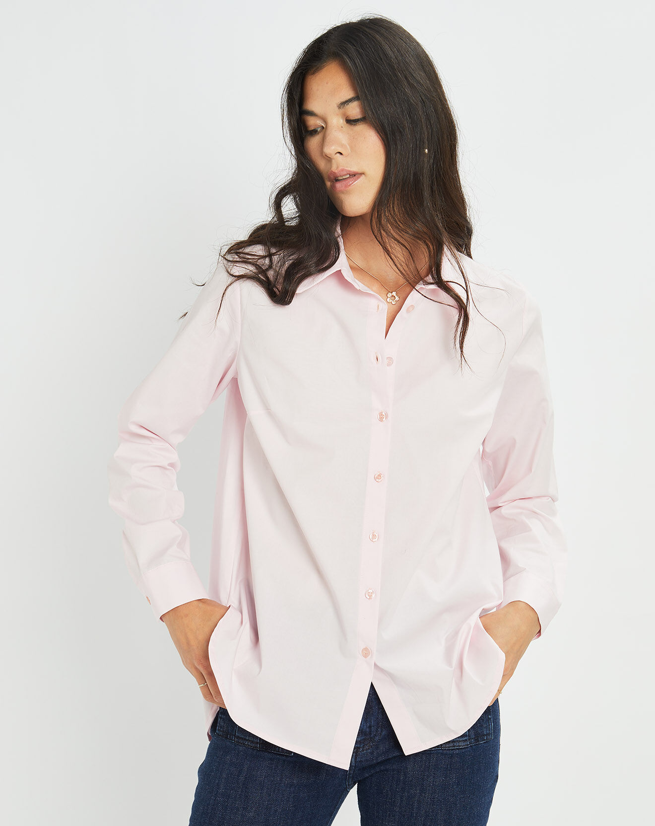 Lauren Vidal Chemise Biba rose pâle