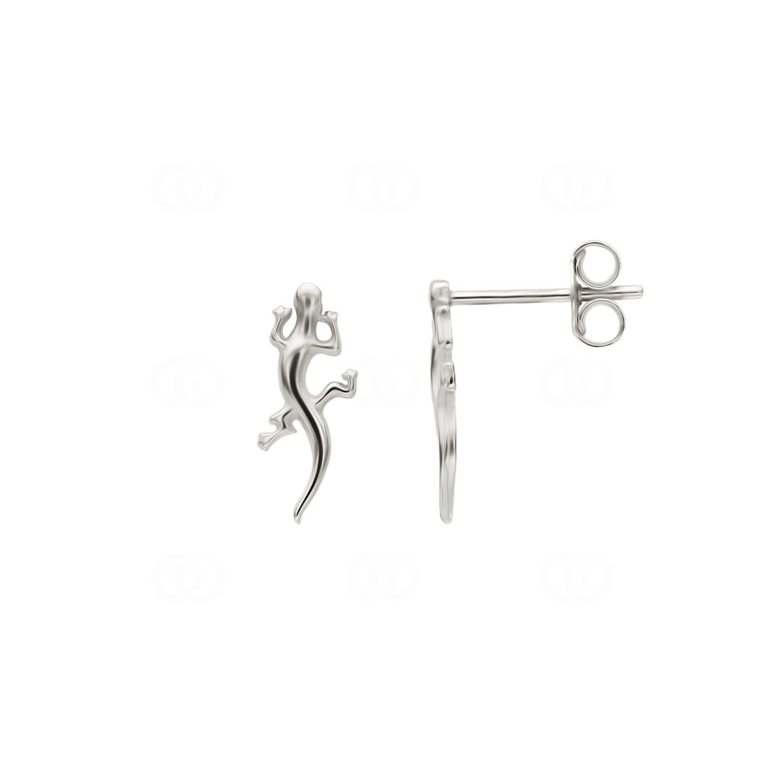 Ohrstecker 925 Silber rhodiniert Gecko