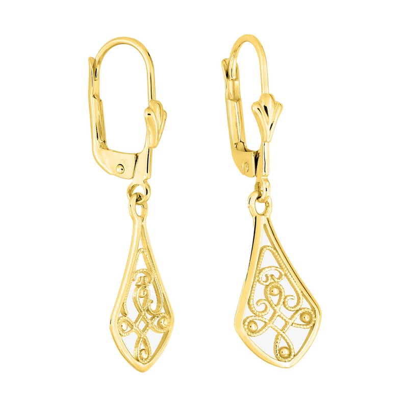 Boucles d'oreilles pendantes Femme - Or 18 Carats