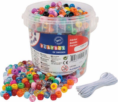 Playbox Kongoperler i Bøtte 1200 Stk