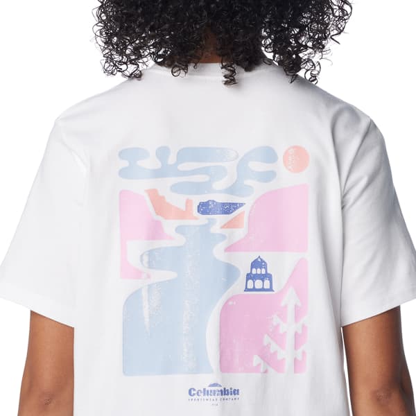 T-shirt COLUMBIA W BOUNDLESS BEAUTY LOGO SHORT SLEEVE TEE WHITE/SIMPLE GORGE