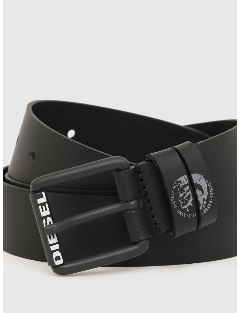 DIESEL CEINTURE BOUCLE LAMON NOIR