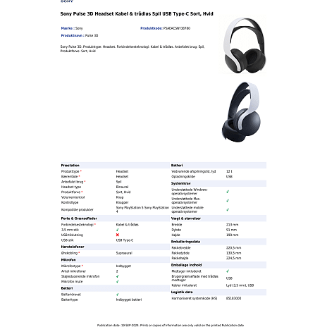 PS5 Pulse 3D Wireless Headset