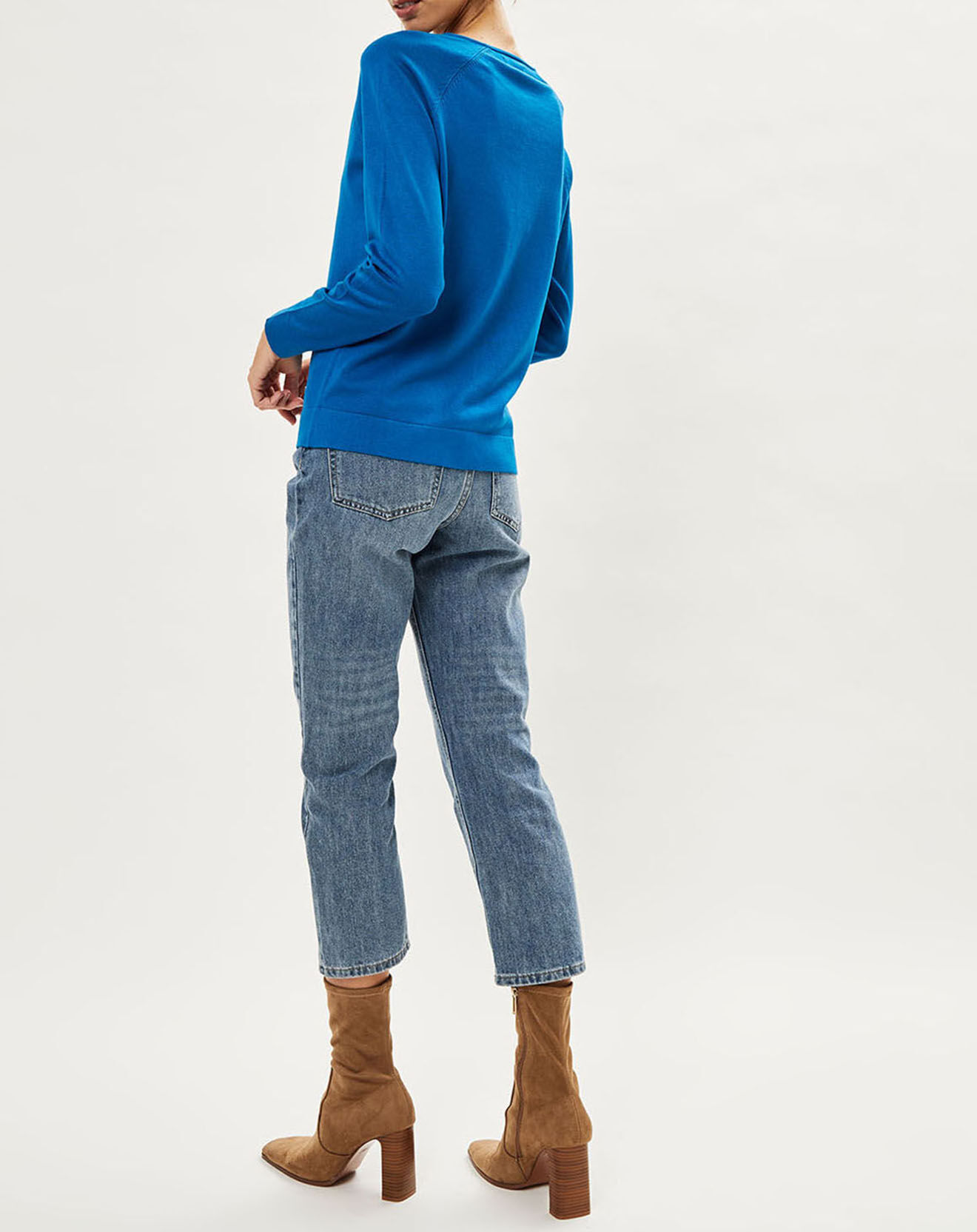 Galeries Lafayette Cardigan en Maille fine Fanny bleu moyen