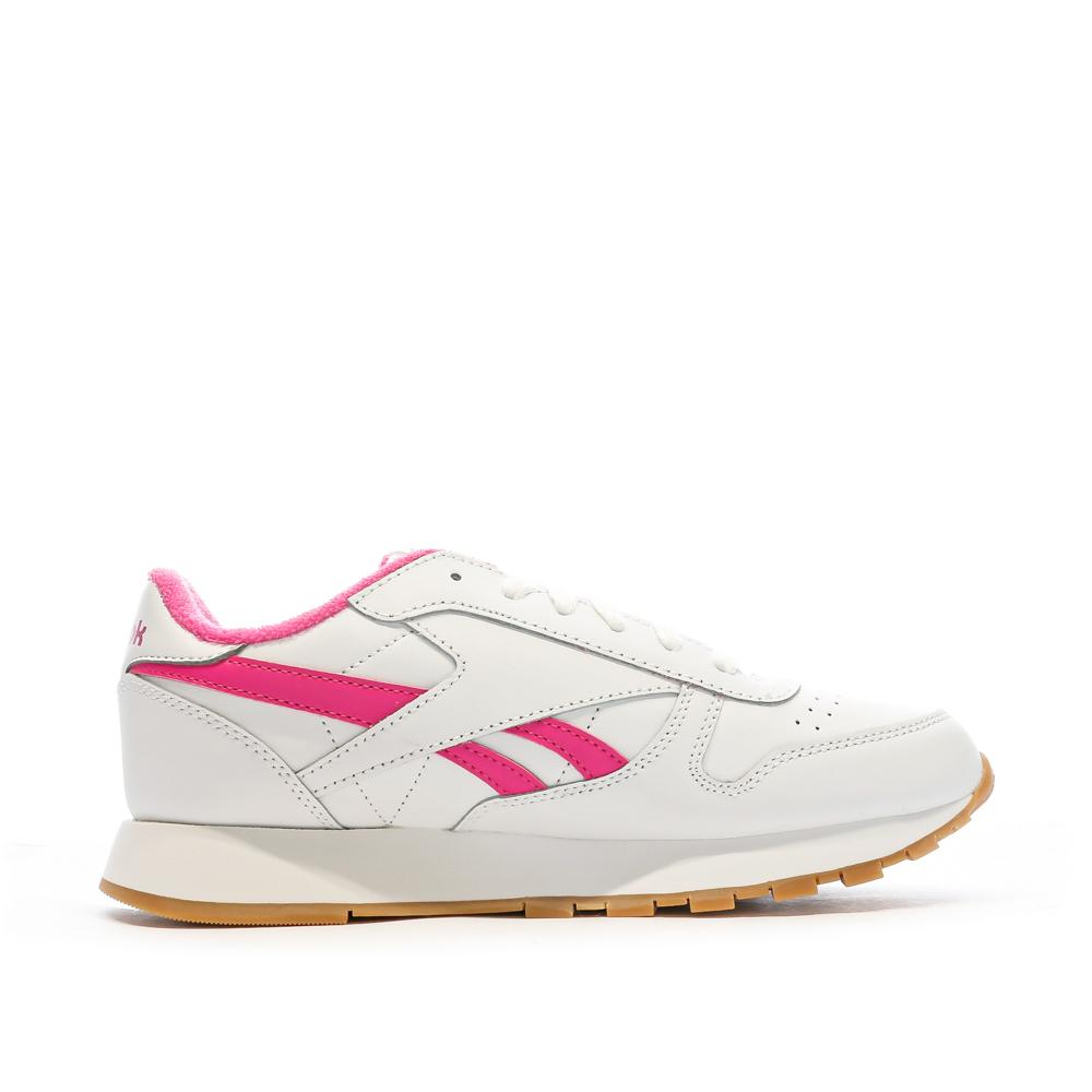 Reebok Baskets Blanche/Rose Femme Reebok Classic Lthr 100034123