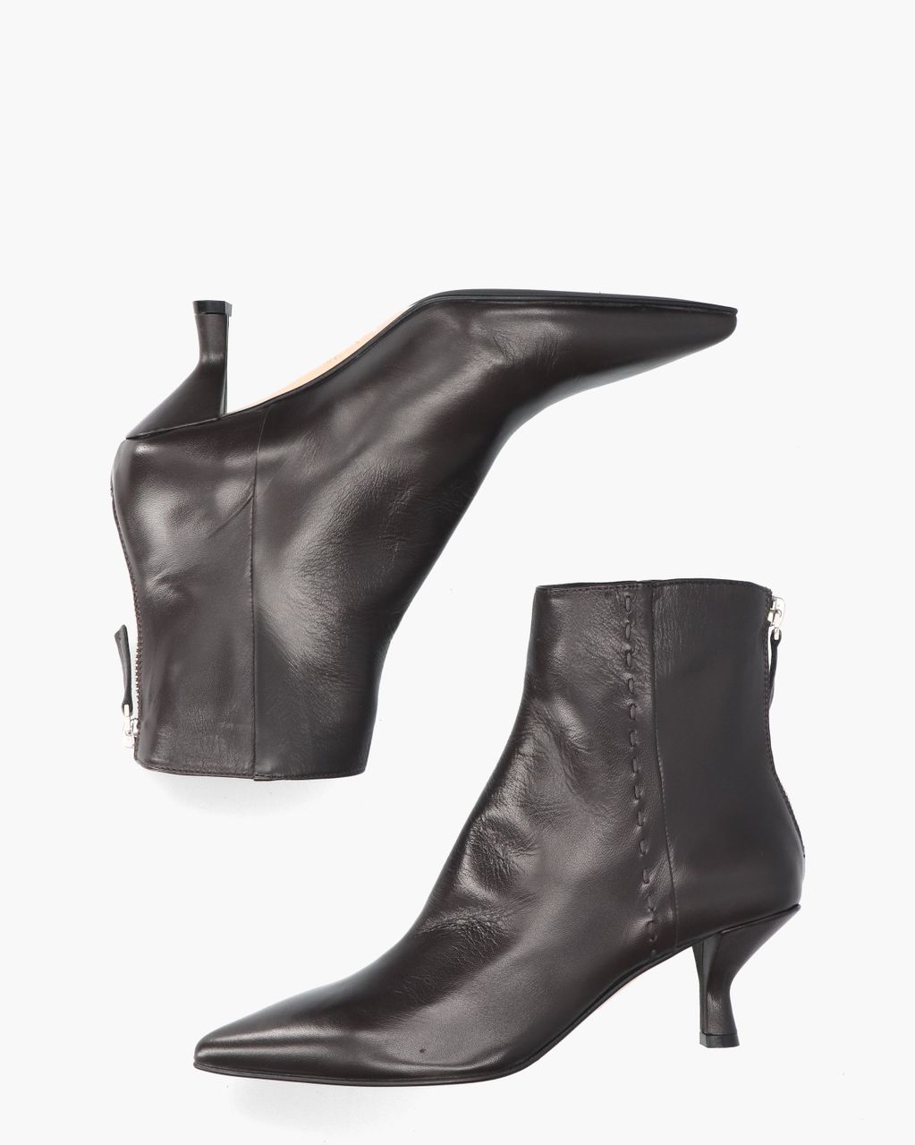 Pomme D'or Henriette Donkerbruin Dames Enkelboots