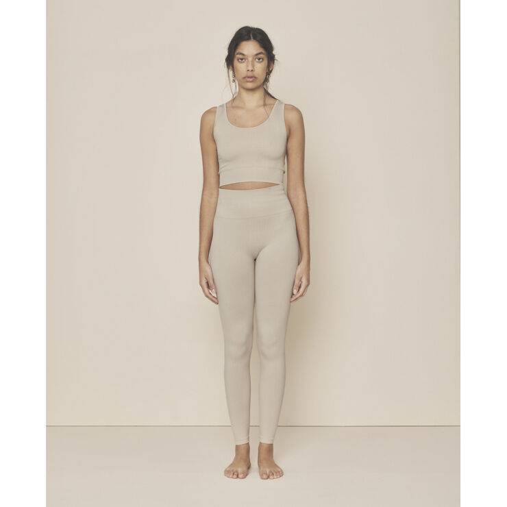 Moonchild Yoga Wear Soft Rib Seamless Crop Top Rain