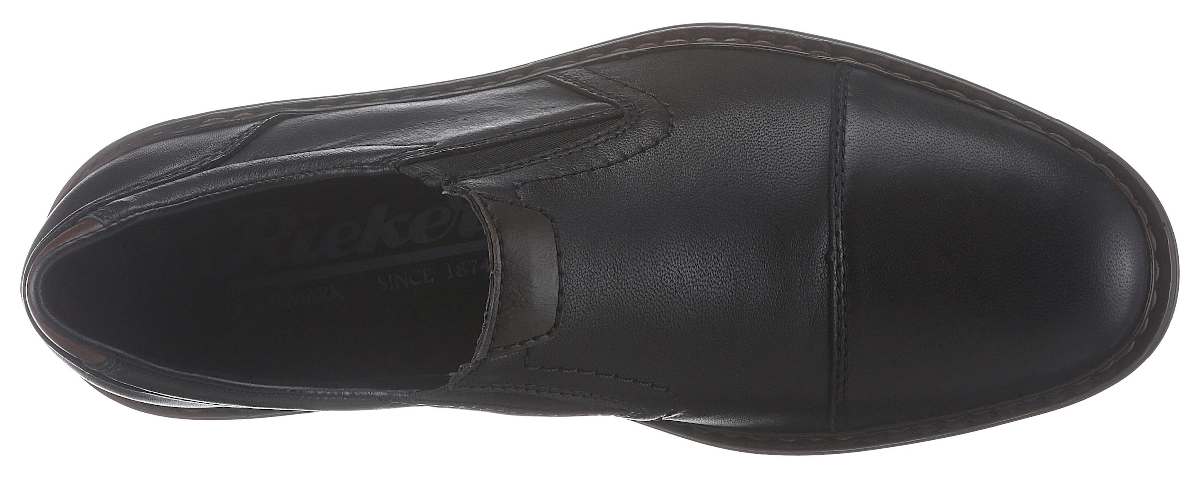 Rieker Slipper  Anzugschuh, Business Schuh, Schlupfschuh mit stylischer Quernaht