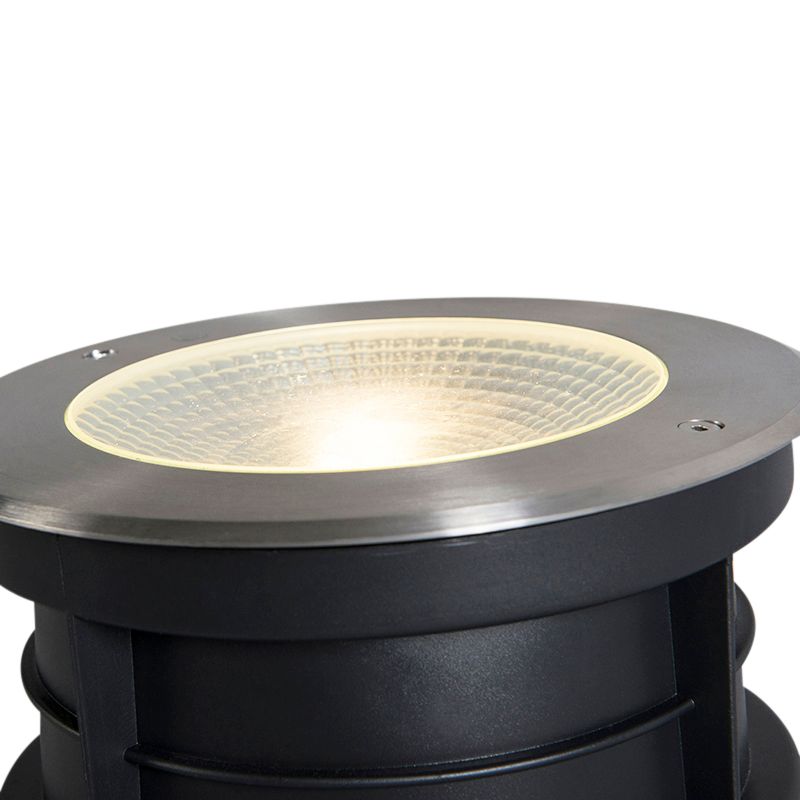 Moderne grondspot staal incl. LED 20W - Bridge