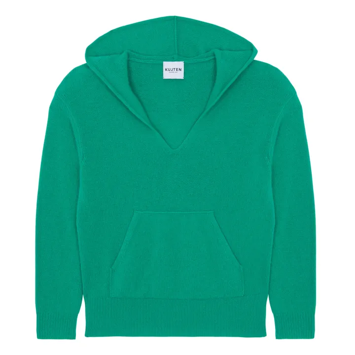 Kujten Pull à Capuche Deepika Cachemire | Vert émeraude