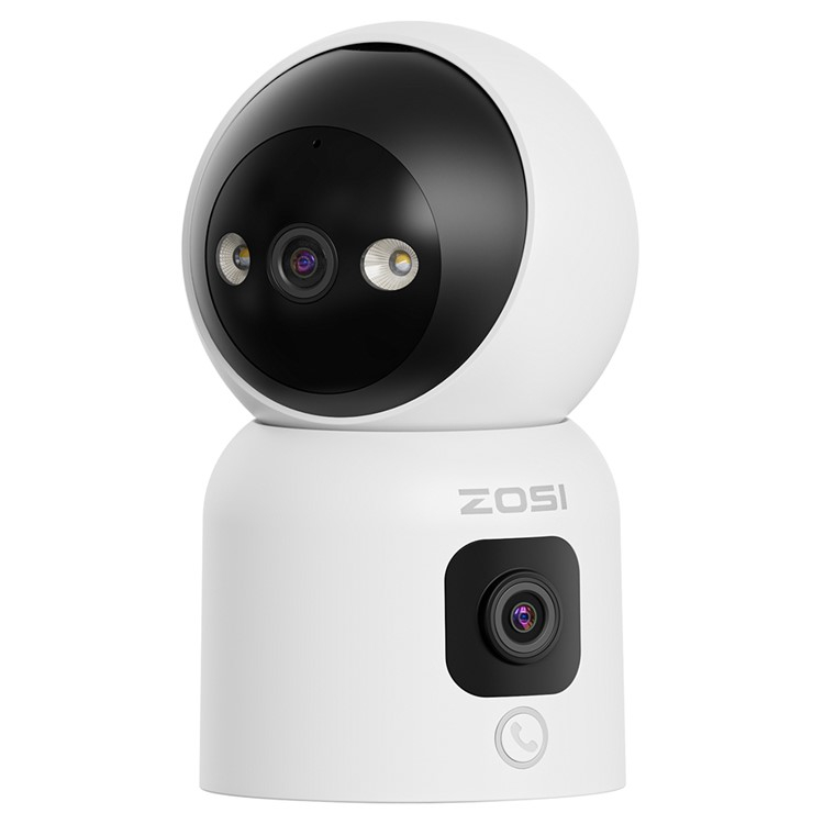 C528D 360° Indoor WiFi Internet IP Kamera Dual Linse (4MP) 1080p KI Nachtsichtfunktion / Zwei-Wege-Audio / Personenerkennung - Weiss