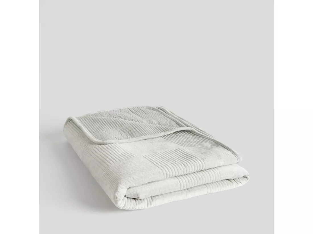 Jeté de lit Quadron Gris Polyester 200 x 220