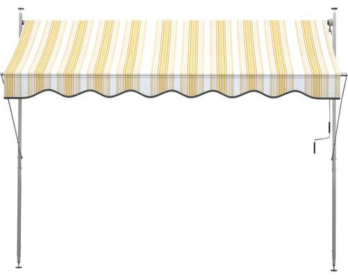 SOLUNA Concept klemzonnescherm (balkonzonnescherm) B: 200 cm Design 6288 Frame E6EV1 Zilver geëloxeerd Aandrijving links/rechts incl. slinger