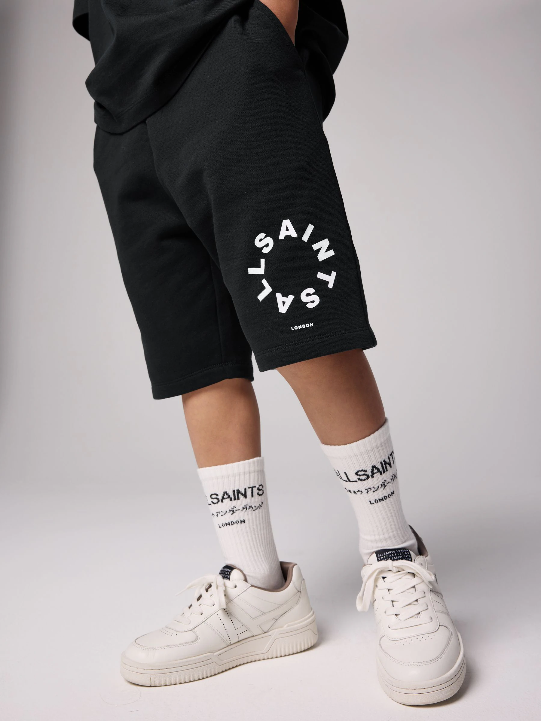 Zwart - smALLSAINTS Tierra set van T-shirt en sweatshorts