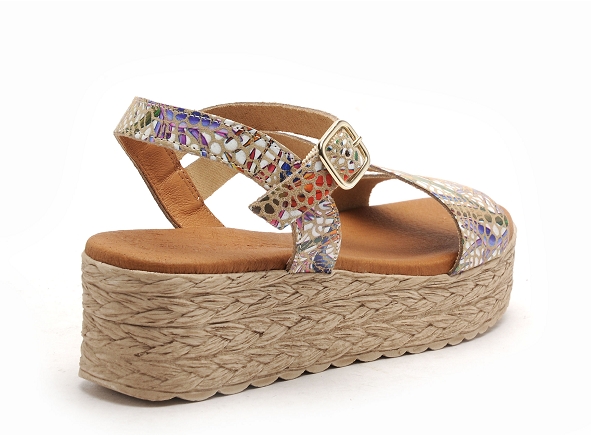 Eva frutos nu pieds talons femme 742 multicolore