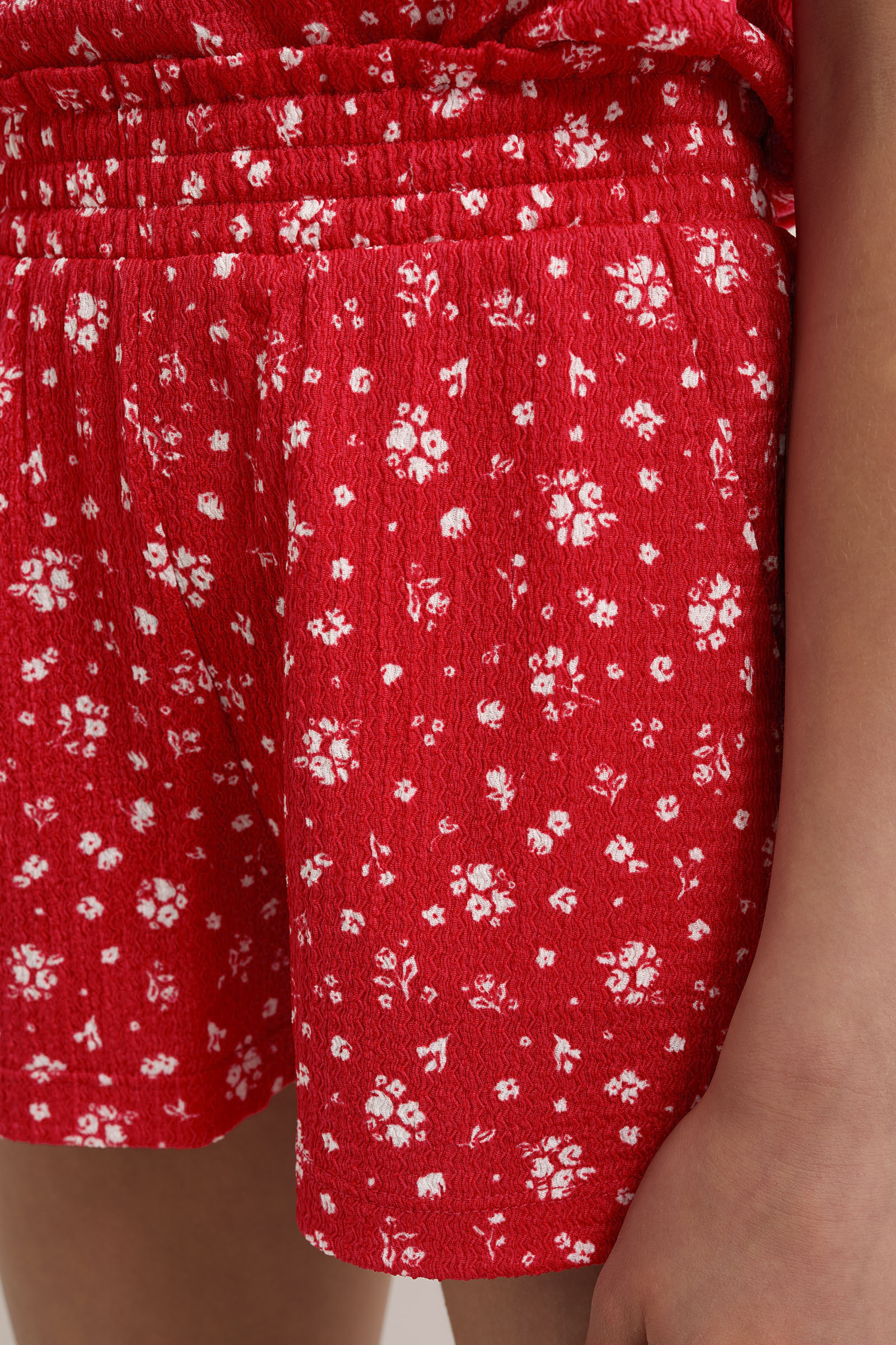 Meisjes short met dessin WE Fashion Felrood