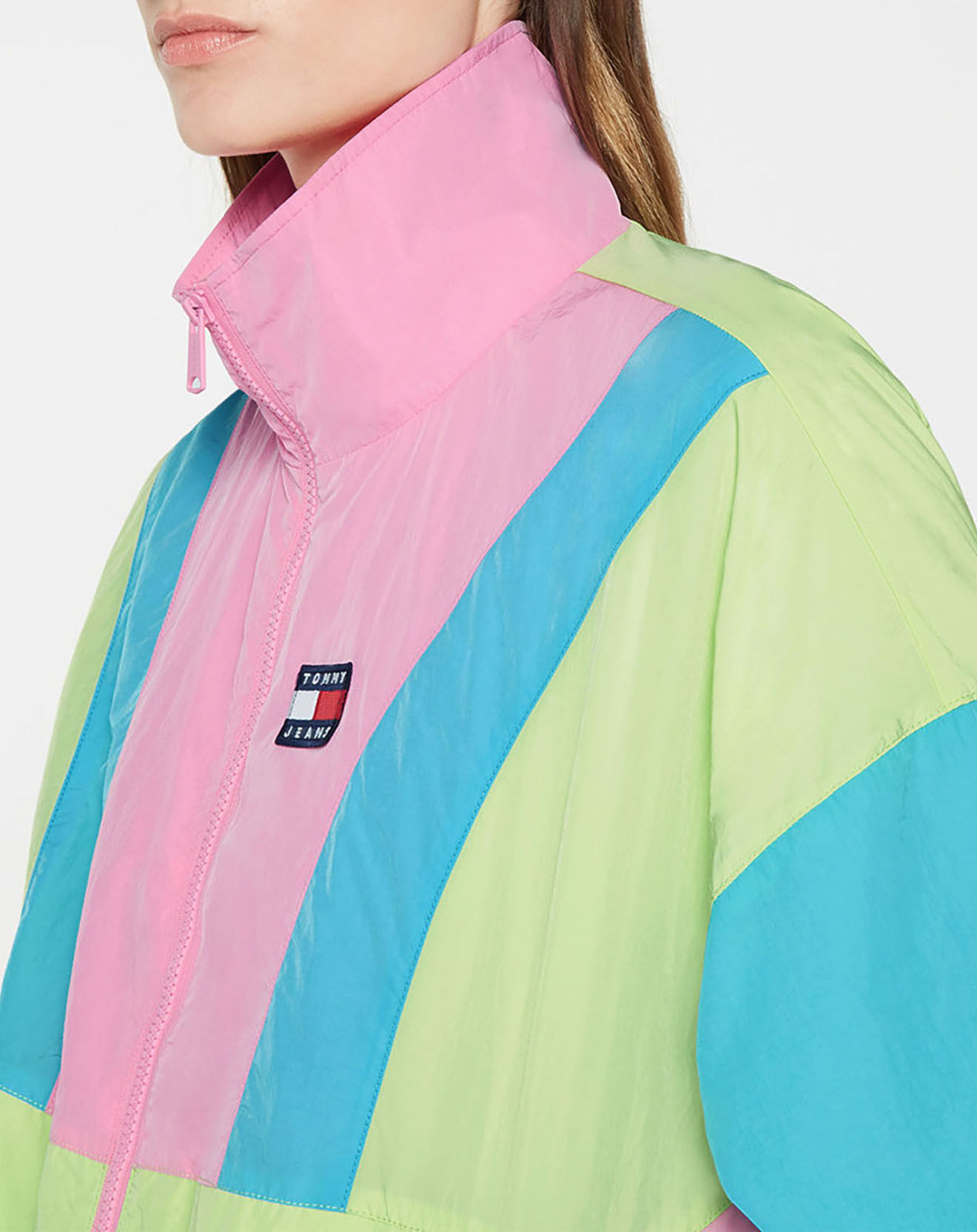 Tommy Jeans Coupe-vent colorblock zip through multicolore