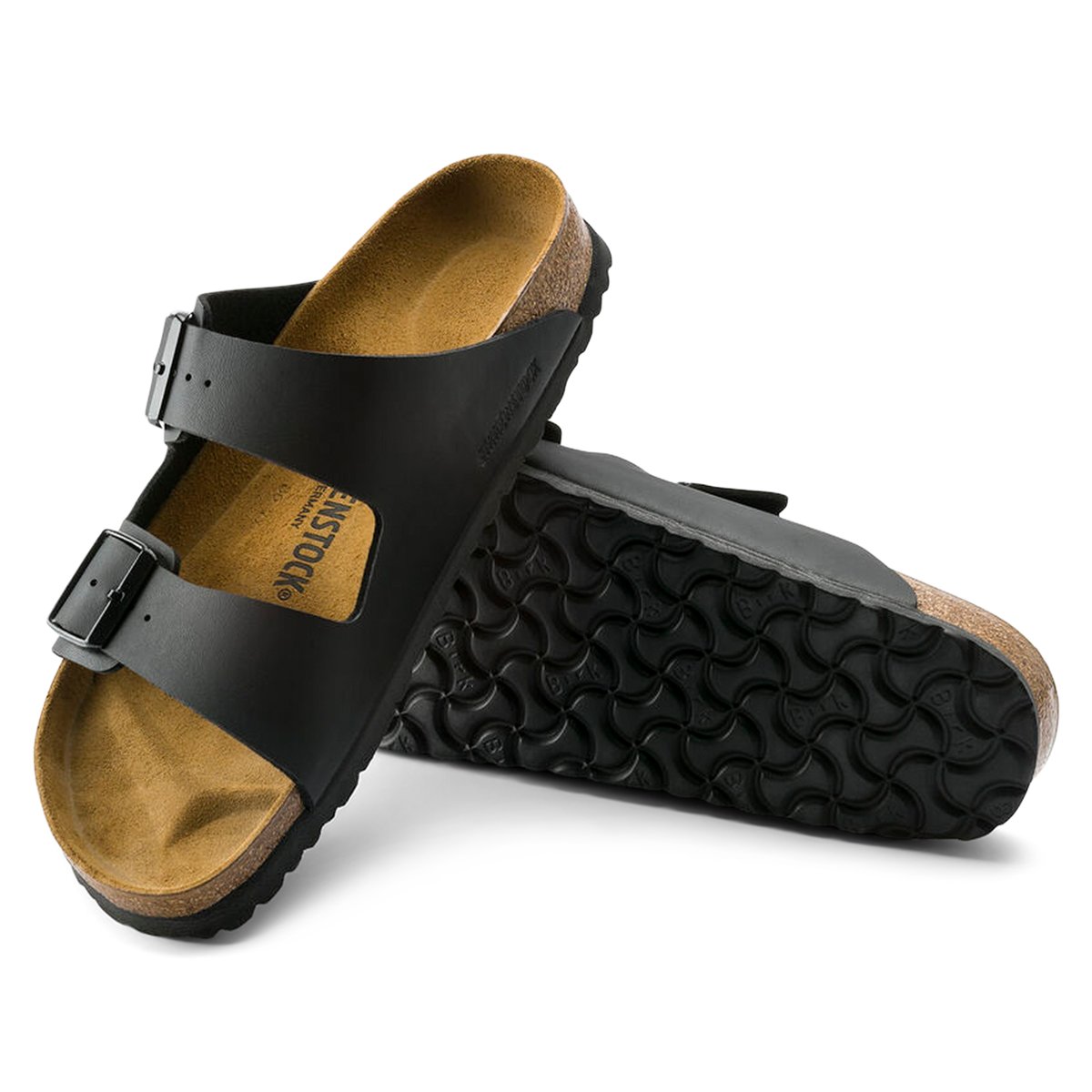 BIRKENSTOCK-Arizona_s-m-Sandales à glissière - Talon plat - Noir
