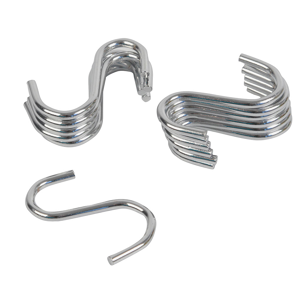 Lot de 12 crochets S inox multi usages