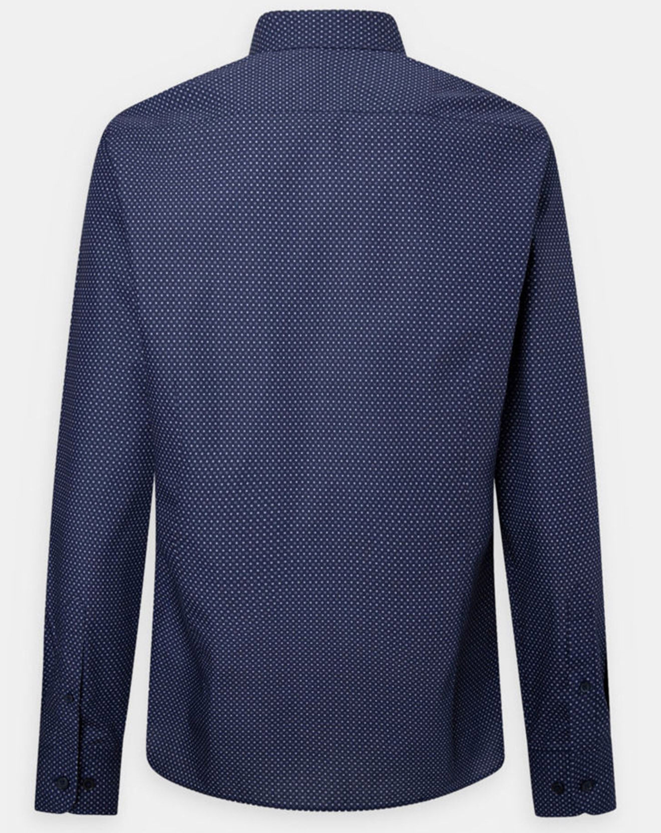 Hackett London Chemise Slim Fit à micro imprimé géométrique bleue