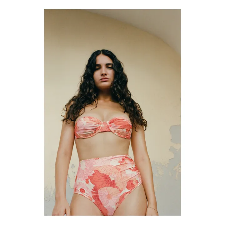 Peony Haut de Maillot Bandeau Ruched | Rose