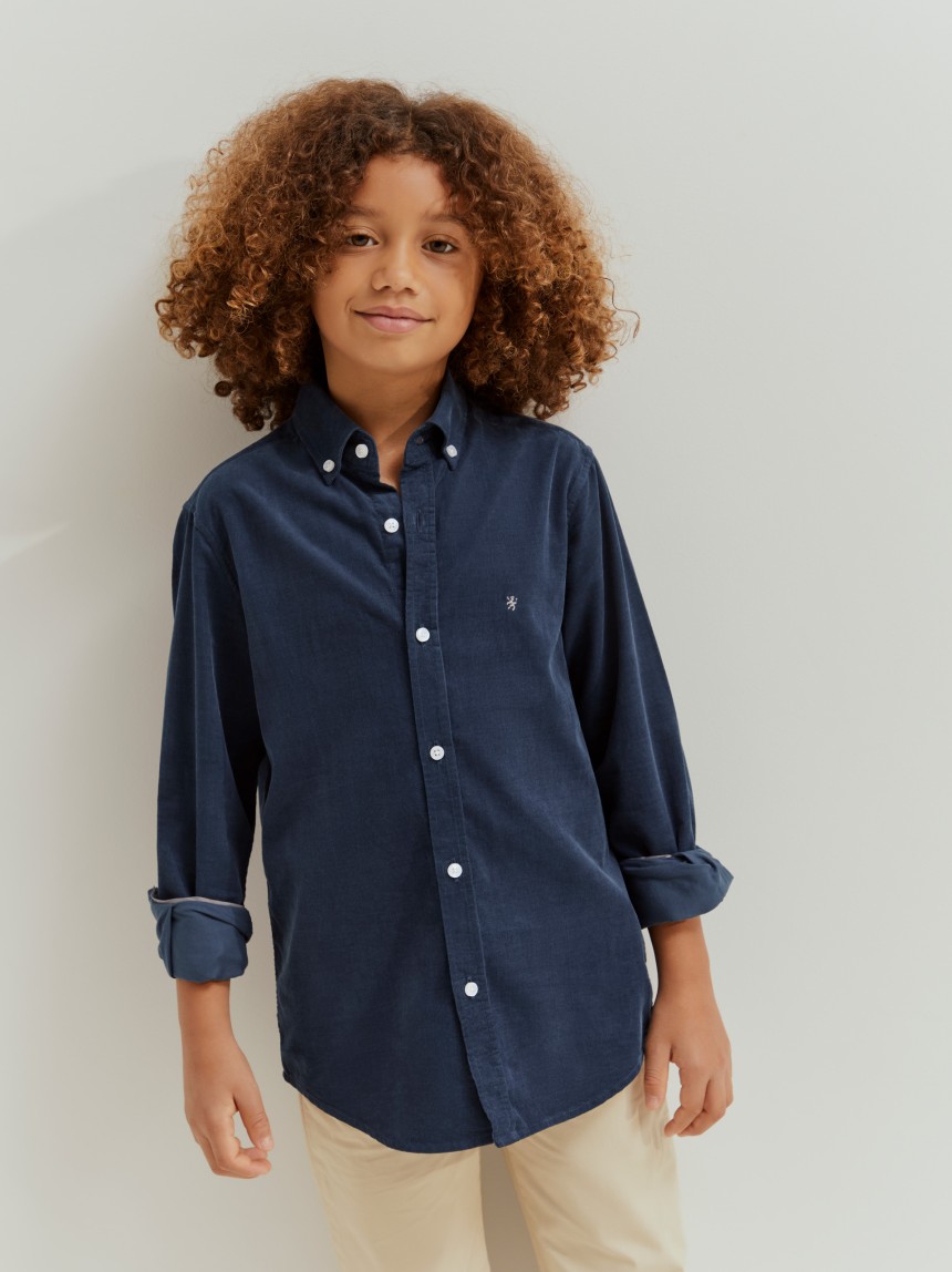Camisa de bombazine fina
