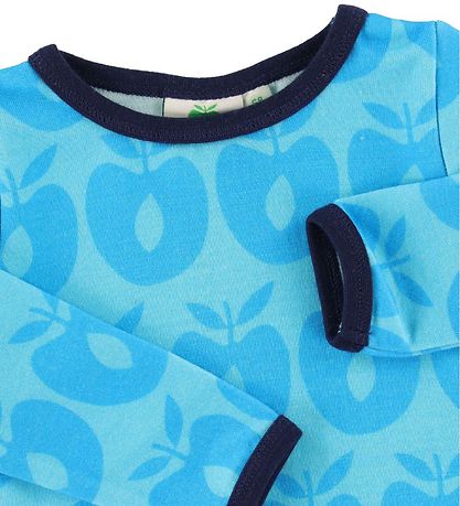 Sm?folk Bluse - Uld - Retro Apple - Blåe Atoll