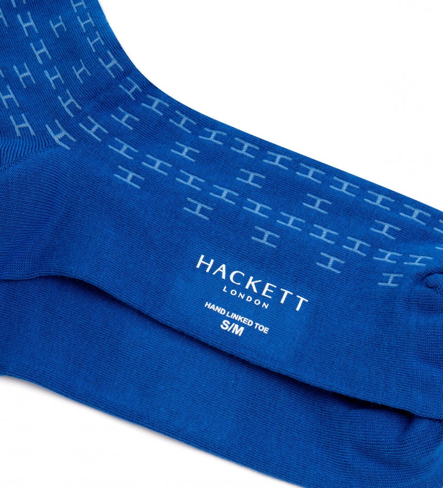 Meias Hackett H Print Azul