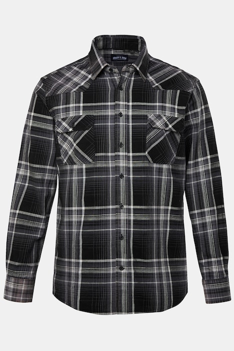 John F. Gee Karohemd, Langarm, Kentkragen, Modern Fit, bis 8 XL