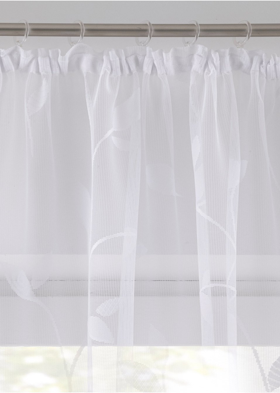 Voilage jacquard avec feuilles