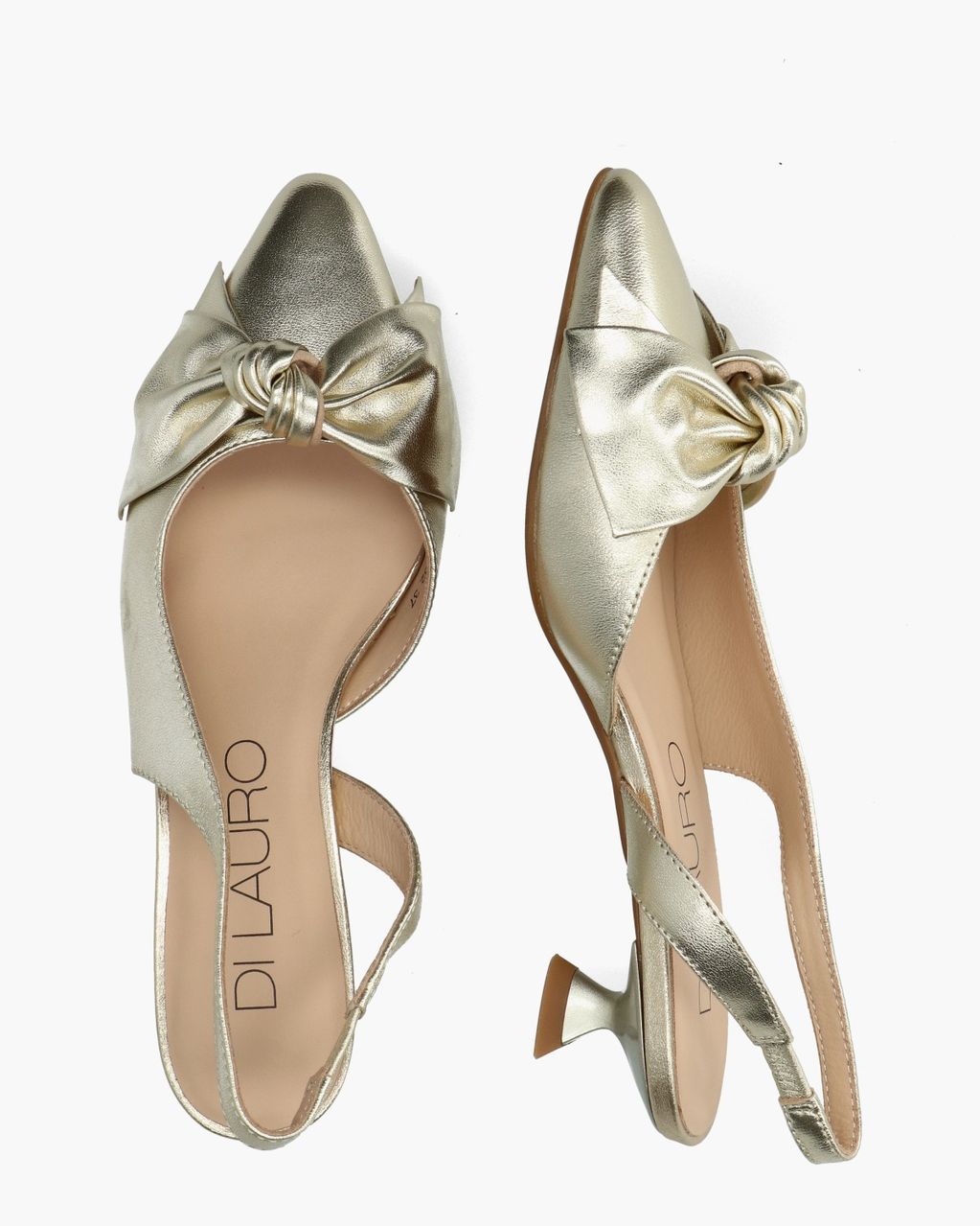 Di Lauro Danae Goud Dames Slingbackpumps