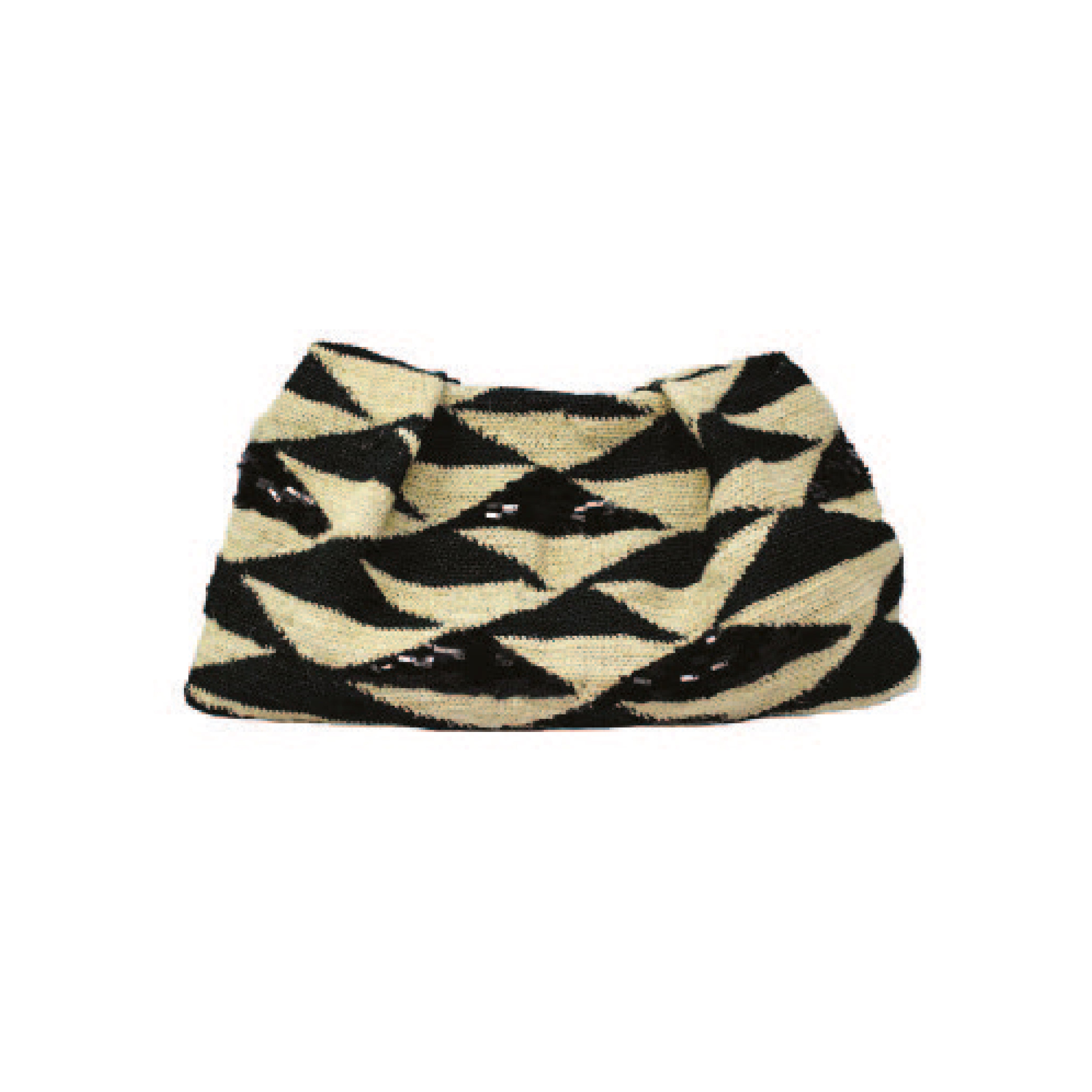 Pochette moyenne en sisal à paillettes