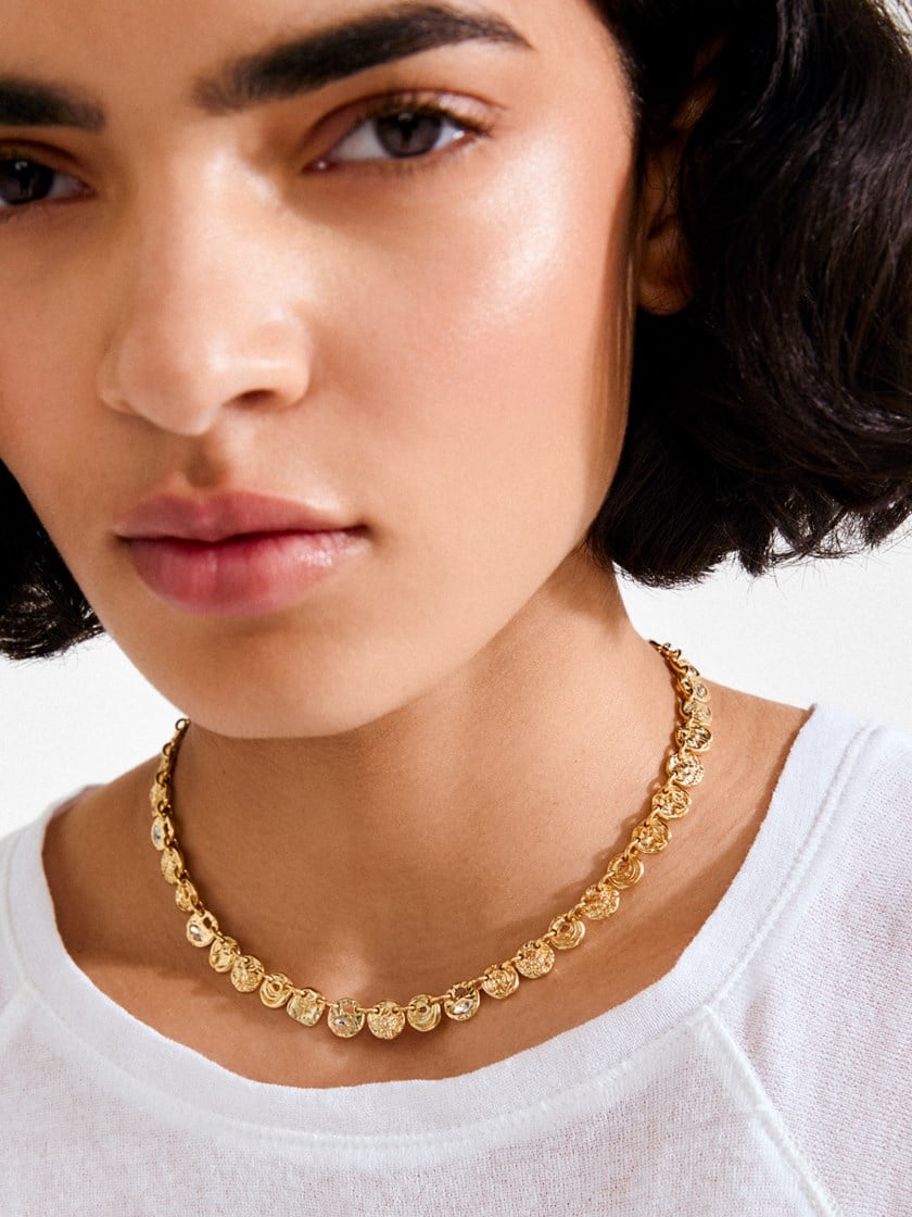 Fire Necklace Old Gold
