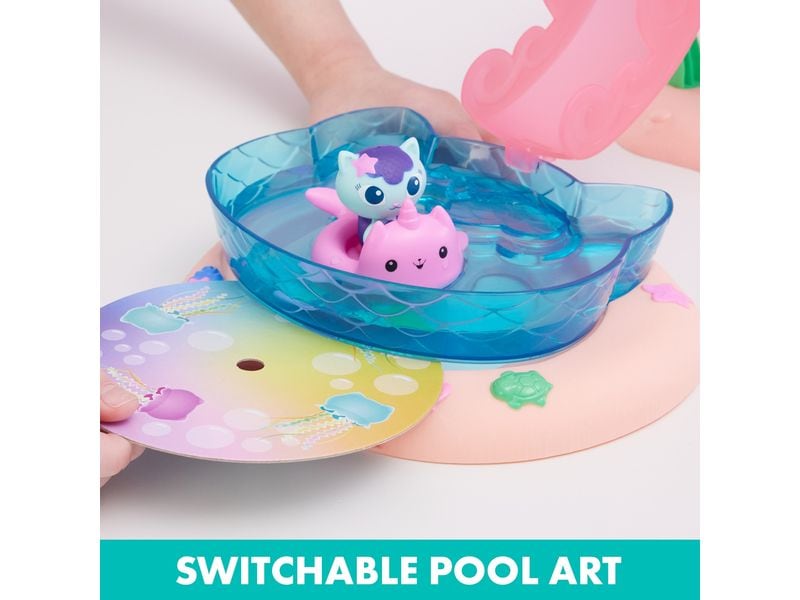 Spinmaster Spielfigurenset Gabby’s Dollhouse Pool Adventure Pool-Spielset mit Farbwechseleffekt