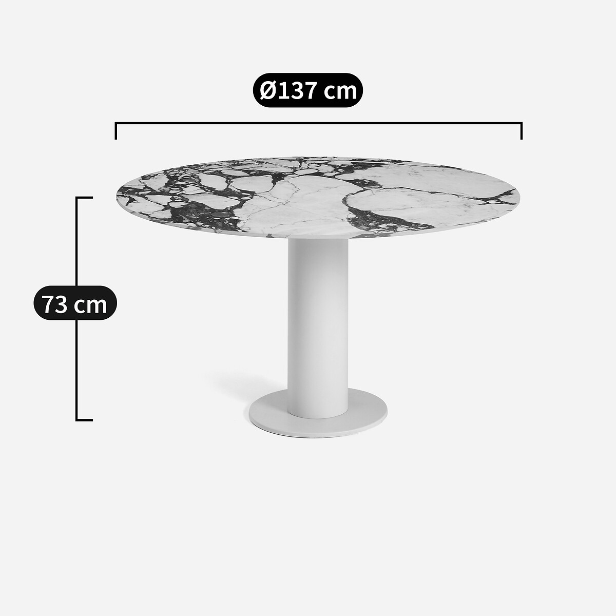 AM.PM<br>Tampo de mesa redondo de cerâmica Ø120 cm, Tirondo