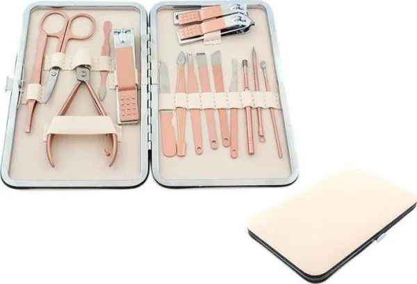 Aptel MANICURE PEDICURE TOOL SET 16 elements   case AG603G