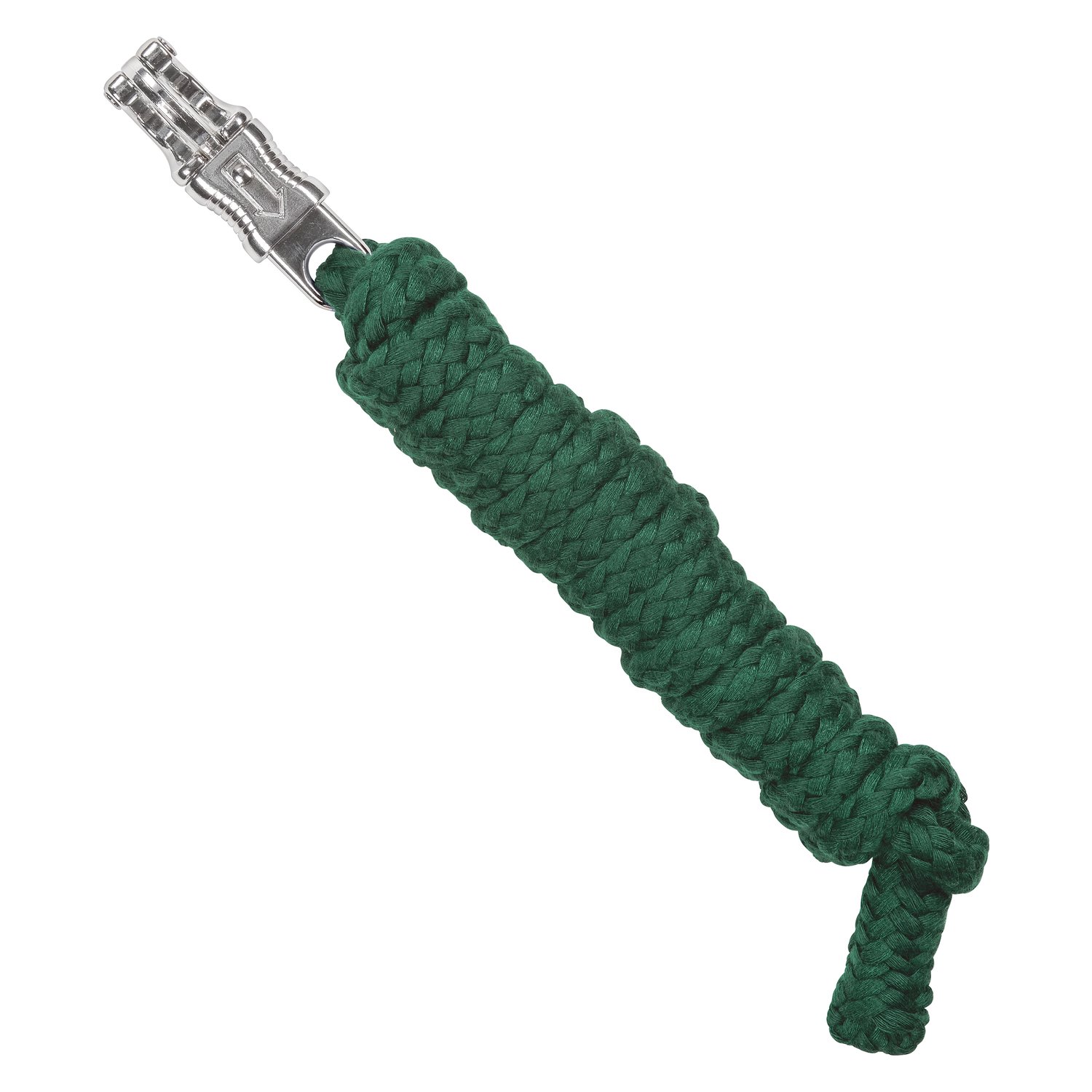 Loesdau Microfaser-Anbindestrick, mit Panikhaken  - vernickelt/grün - 2 m
