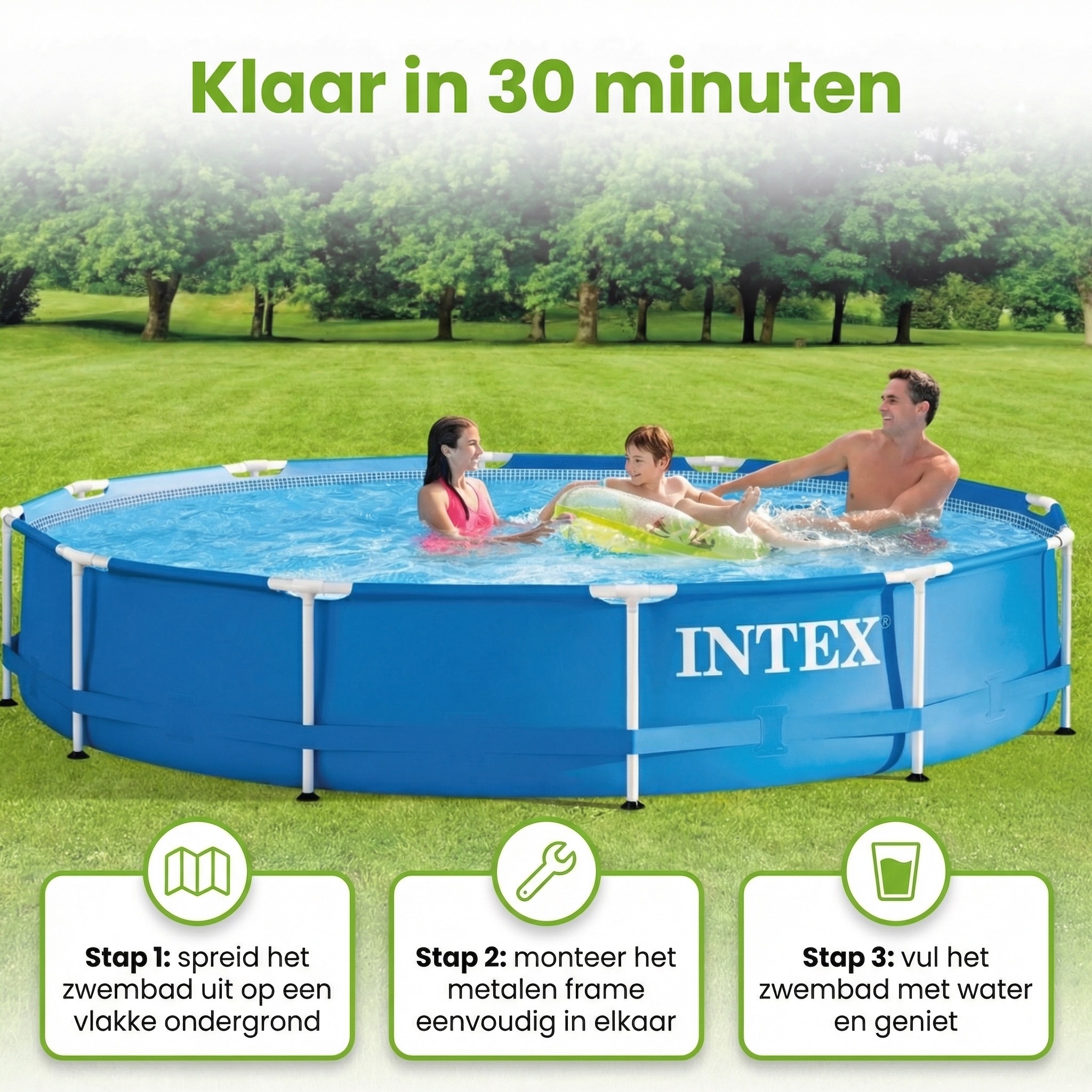 Intex metal frame 366x76cm zwembad